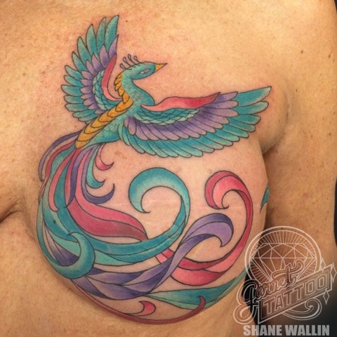 11 Inspirational Mastectomy Tattoos That Show The Strength Of Breast   Mastectomytattoophoenixanne2 