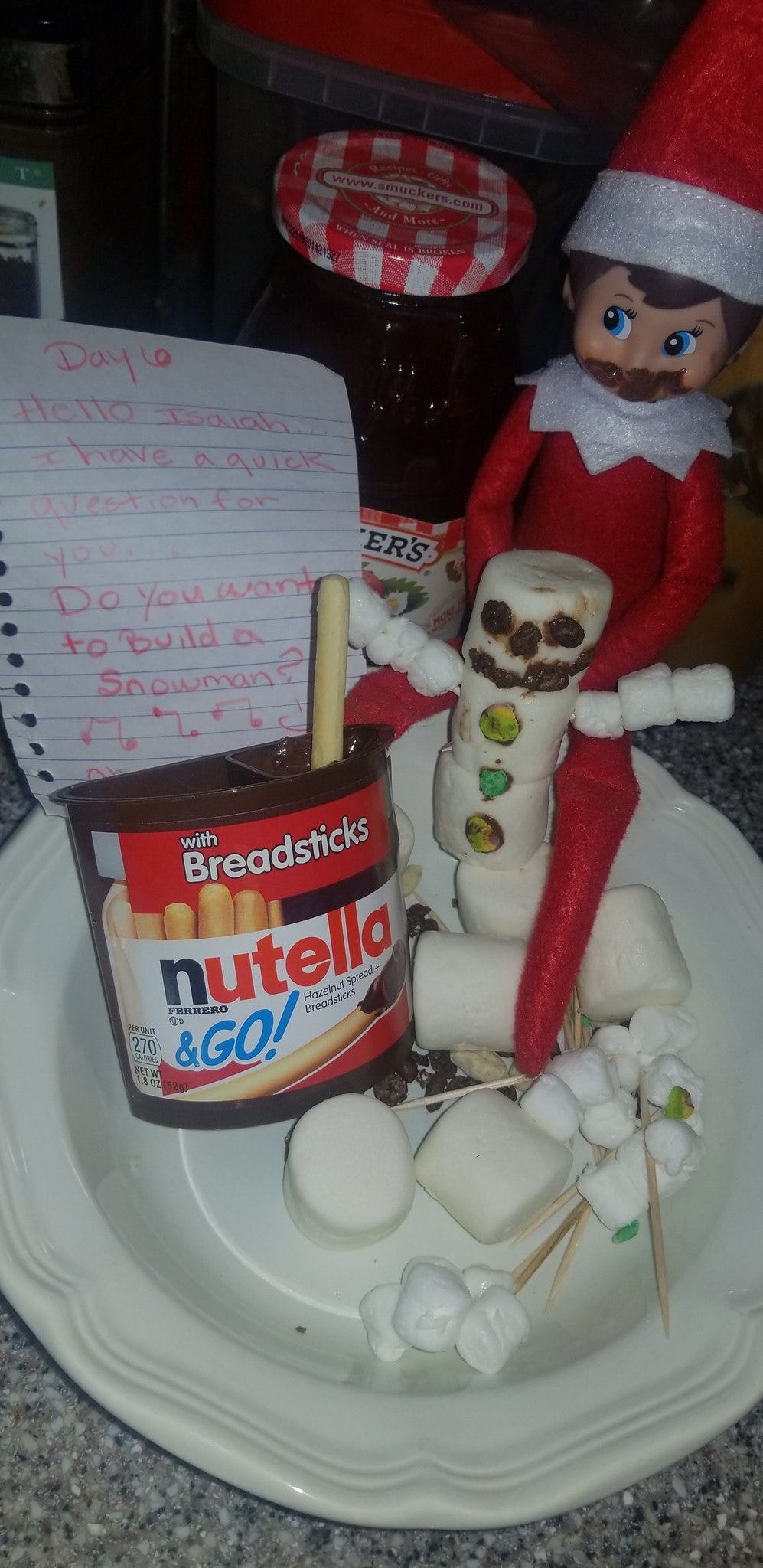 28 Elf On The Shelf Ideas Using Food, Because You've Got Plenty Of It