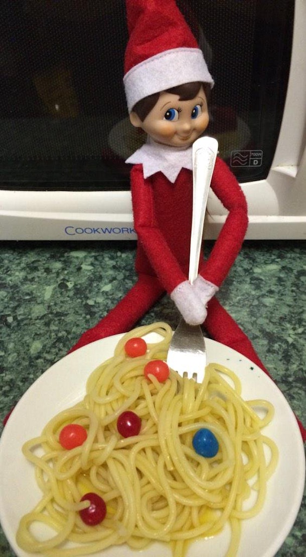 28 Elf On The Shelf Ideas Using Food, Because You've Got Plenty Of It