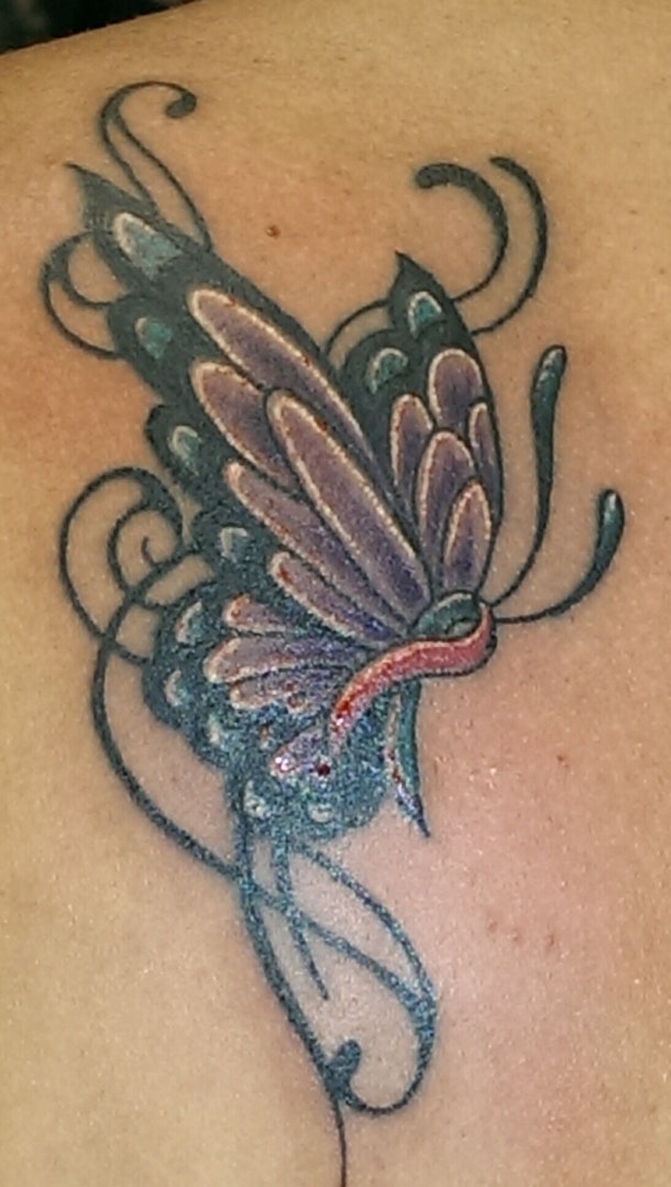11 Purple Butterfly Tattoos To Honor The Baby You Lost & The Baby You