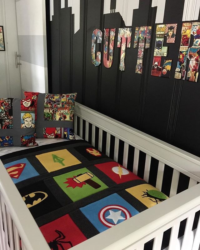 superhero crib sheets