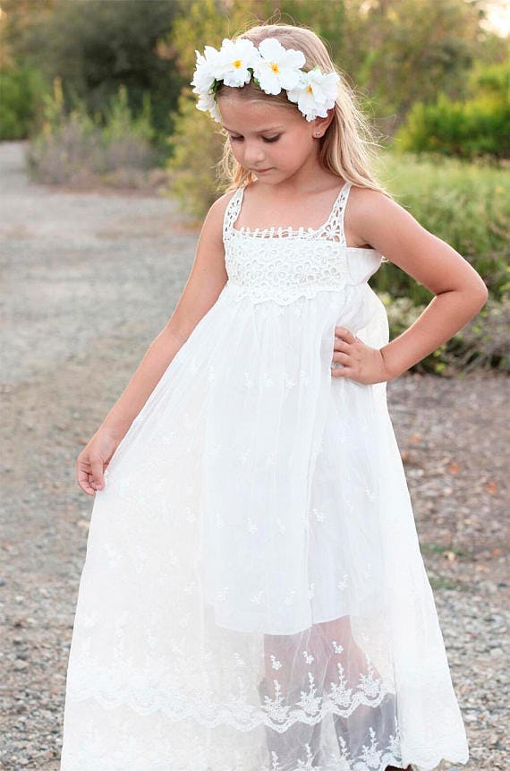 flowy flower girl dress