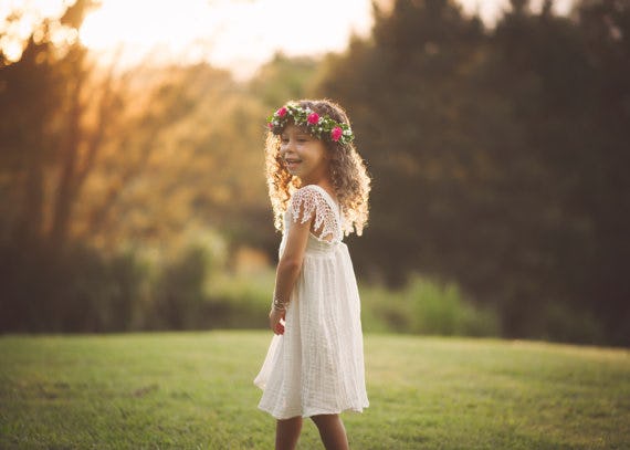 toddler boho flower girl dress