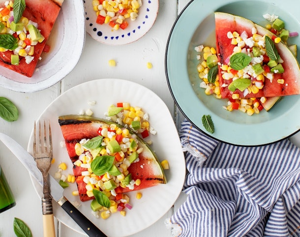 Grilled watermelon is one recipe to use up your watermelon this summer. 