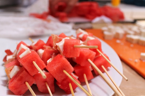 Summertime Watermelon Skewers are the perfect easy recipe to use up your watermelon. 